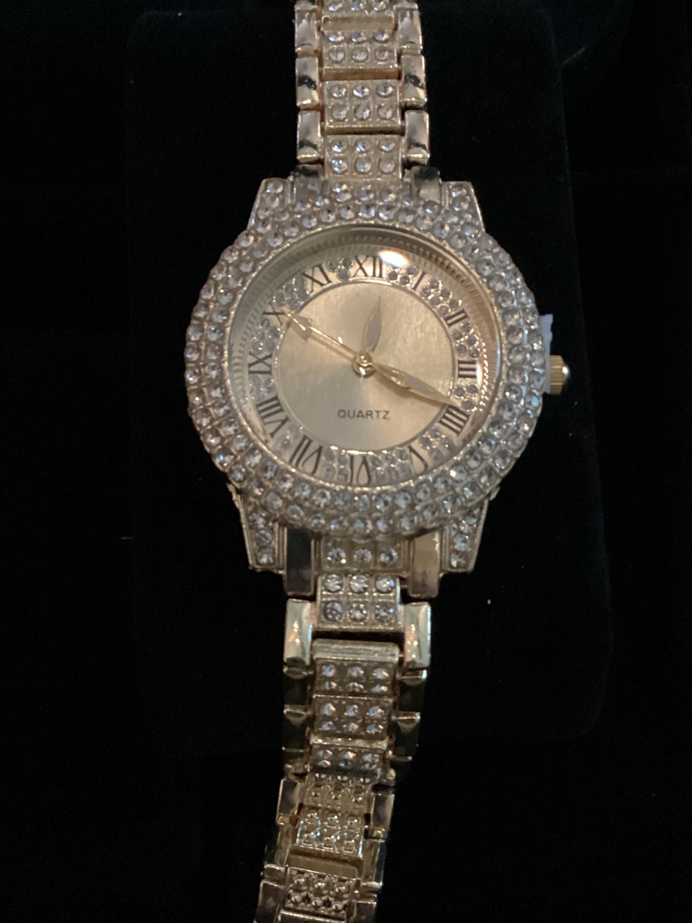 Women's Gold-Tone Crystal Accent Quartz Bracelet Watch